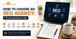 How to choose an SEO agency: 8 proven questions to ask, with SEO strategy, results, transparency, and expertise.